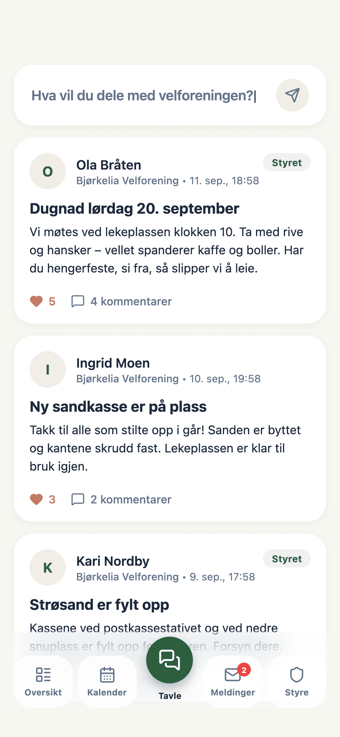 Tavlen i MittVel-appen